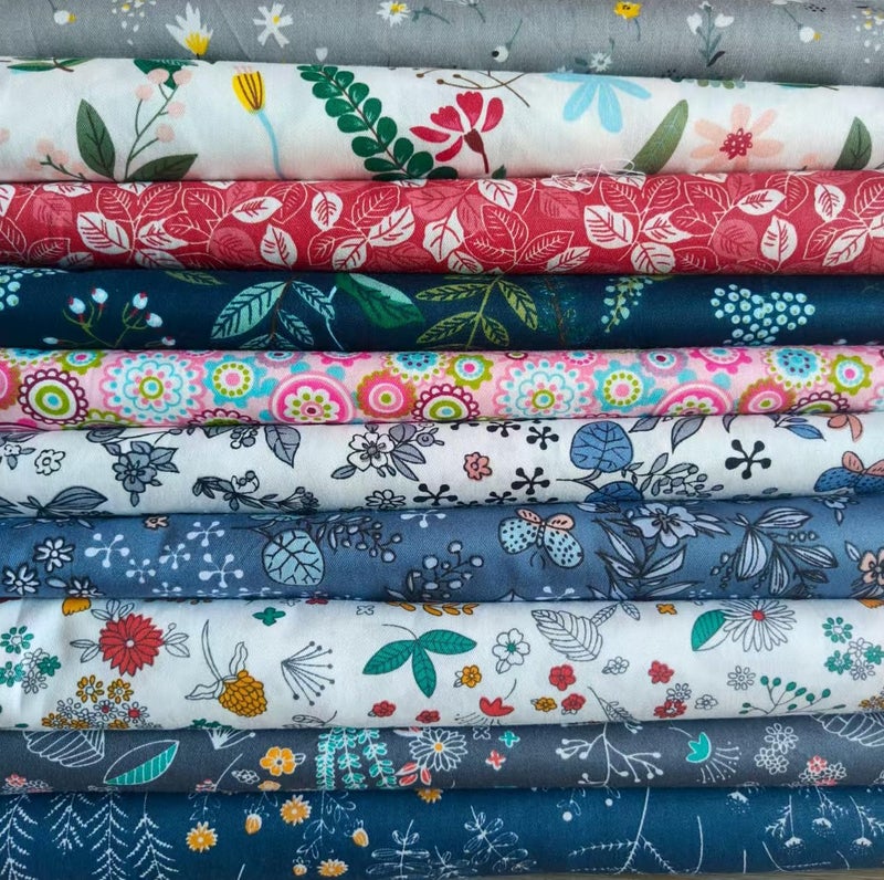 LMAEZNER 7Pcs 20" x 20" Cotton Fabric DIY Making Supplies Quilting Patchwork Fabric Fat Quarter Bundles DIY for Quilting Cotton Patchwork Cushions (10pcs Mix, 20" x 20") - Image 1